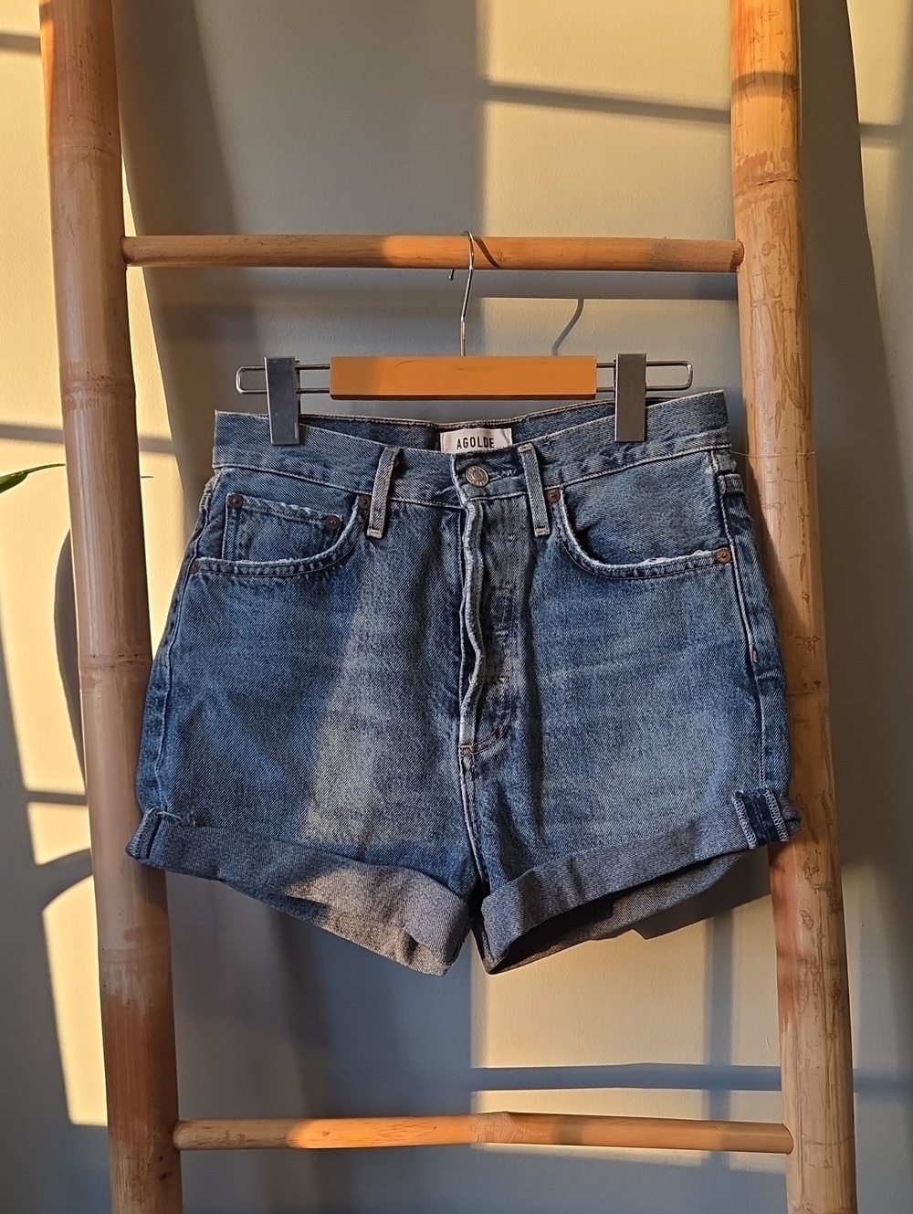 Agolde 90s Crop Denim Shorts